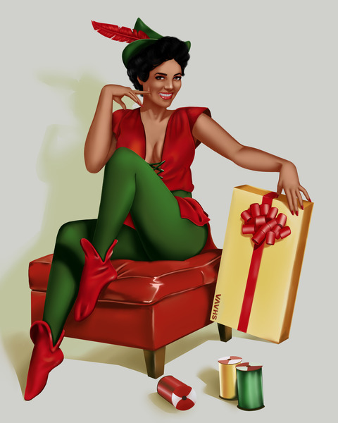 Santas Helper - Dorothy Dandridge Print