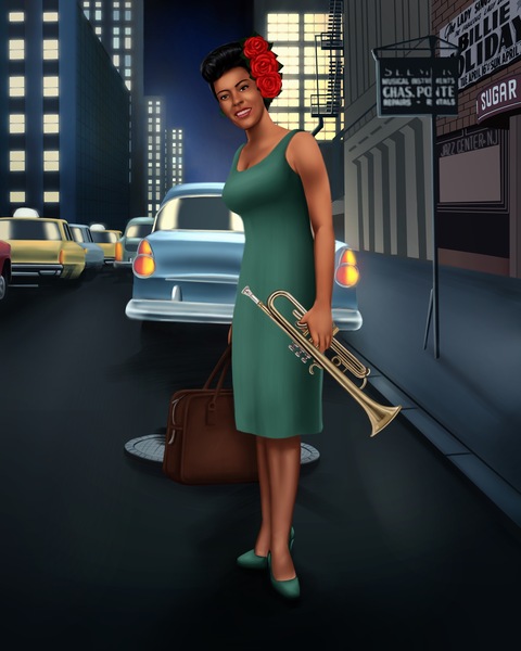 All of Me - Billie Holiday  Print