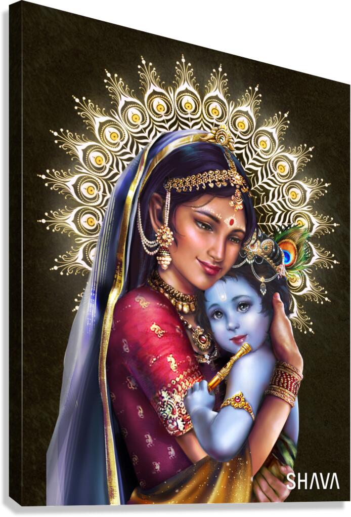Gods of Love and Tenderness - Yashoda Krishna Canvas Print
