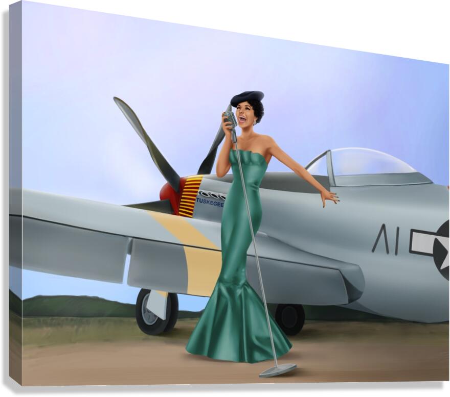 Lady Sings to Tuskegee Airmen - Lena Horne  Canvas Print