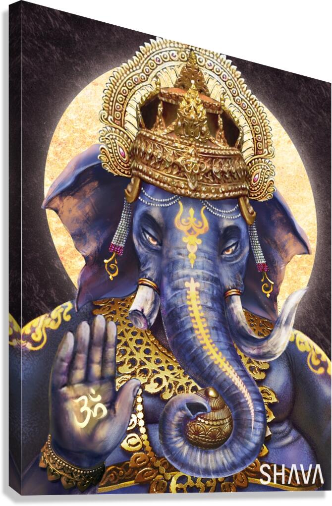 How Wise and Luck - Ganesha  Canvas Print